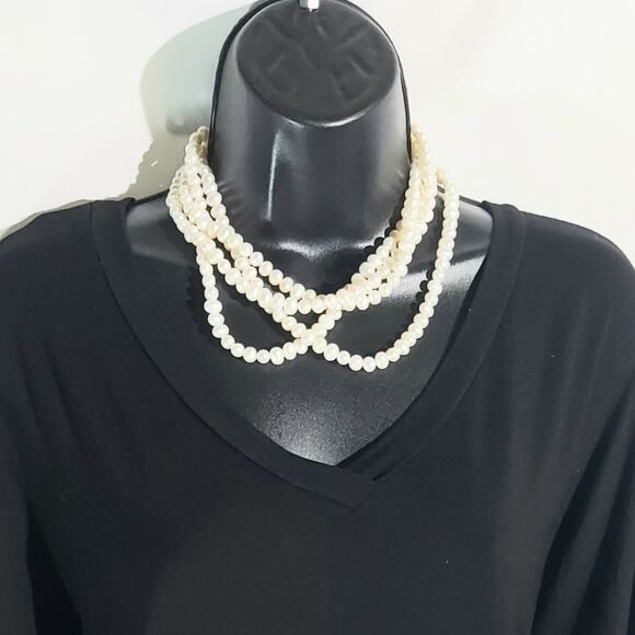 Authentic 36" Baroque fresh water pearl opera length necklace - Picture 7 of 7